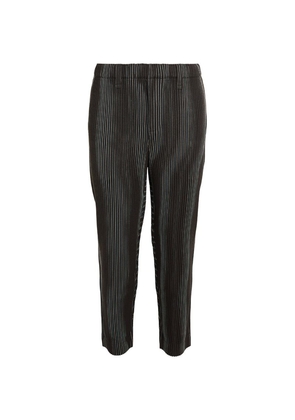 Homme Plissé Issey Miyake Striped Pleated Straight Trousers