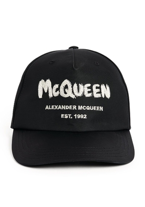 Alexander Mcqueen Mcqueen Graffiti Baseball Cap
