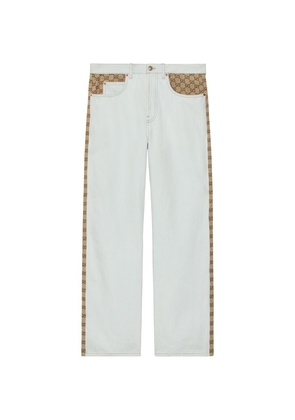 Gucci Gg Canvas Panelled Jeans