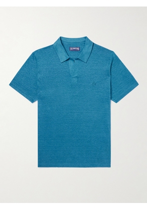 Vilebrequin - Pyramid Linen-Jersey Polo Shirt - Men - Blue - S