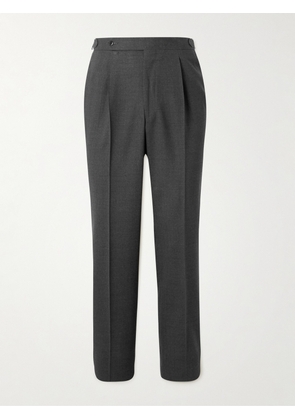 Stòffa - Tapered Pleated Wool Trousers - Men - Gray - IT 46