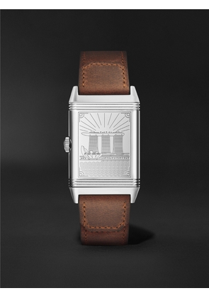 Jaeger-LeCoultre - Reverso Classic Large Small Seconds Singapore Hand-Wound 45.6mm Stainless Steel and Leather Watch, Ref No. JLQ385852G - Men - White