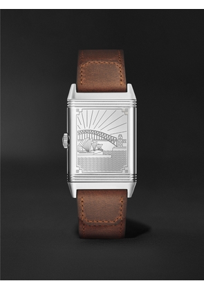 Jaeger-LeCoultre - Reverso Classic Small Seconds Sydney Hand-Wound 45.6mm Stainless Steel and Leather Watch, Ref No. JLQ385852E - Men - White