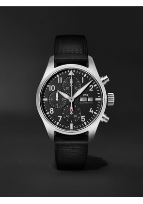 IWC Schaffhausen - Pilot's Automatic Chronograph 41mm Stainless Steel and Leather Watch, Ref. No. IWIW388111 - Men - Black