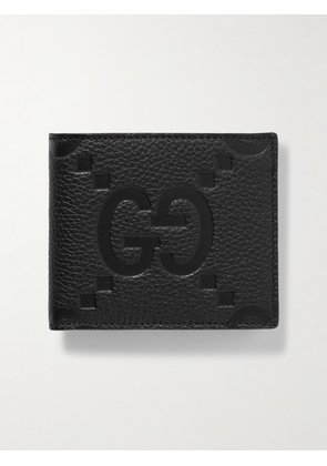 Gucci - Monogrammed Full-Grain Leather Wallet - Men - Black
