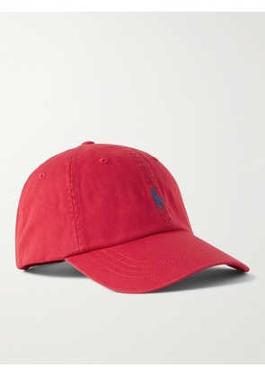 Polo Ralph Lauren - Logo-Embroidered Cotton-Twill Baseball Cap - Men - Red
