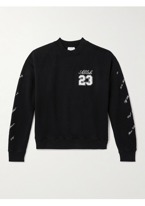 Off-White - Logo-Embroidered Cotton-Jersey Sweatshirt - Men - Black - XS