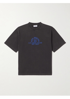 Off-White - Logo-Print Cotton-Jersey T-Shirt - Men - Black - XS
