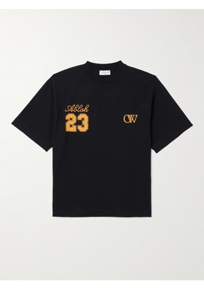Off-White - Skate Logo-Print Cotton-Jersery T-Shirt - Men - Black - XS