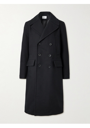 Mr P. - Great Double-Breasted Woven Coat - Men - Black - XS