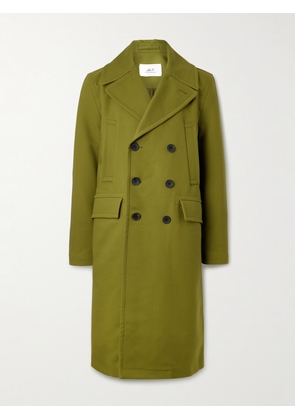 Mr P. - Great Double-Breasted Woven Coat - Men - Green - XS
