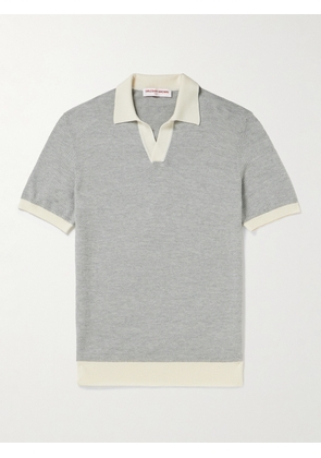 Orlebar Brown - Horton Wool and Cotton-Blend Polo Shirt - Men - Gray - S