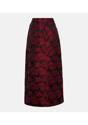 Ganni Floral jacquard maxi skirt