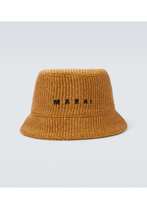 Marni Raffia-effect bucket hat