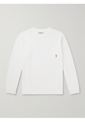 Cherry Los Angeles - Logo-Appliquéd Garment-Dyed Cotton-Jersey T-Shirt - Men - White - XS