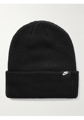 Nike - Terra Logo-Appliquéd Ribbed-Knit Beanie - Men - Black