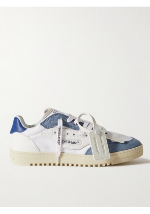 Off-White - 5.0 Leather, Cotton-Canvas and Suede Sneakers - Men - Blue - EU 41