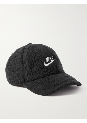 Nike - Club Logo-Embroidered Faux Shearling Baseball Cap - Men - Black - S/M