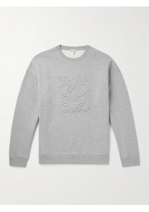 LOEWE - Logo-Embroidered Cotton-Jersey Sweatshirt - Men - Gray - XS