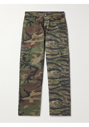 Cherry Los Angeles - Straight-Leg Camouflage-Print Cotton-Canvas Trousers - Men - Green - UK/US 26