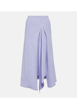 Victoria Beckham Asymmetric tie-dyed maxi skirt