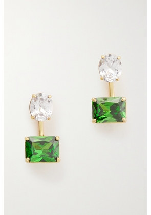 Roxanne Assoulin - Emerald City Float Gold-tone Crystal Earrings - Green - One size
