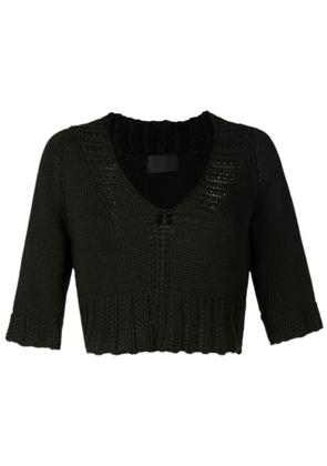 Andrea Bogosian knit V-neck top - Black