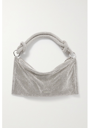 Cult Gaia - Hera Nano Crystal-embellished Knotted Satin Shoulder Bag - Silver - One size