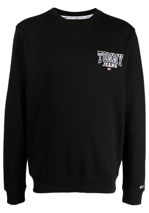 Tommy Jeans logo-print crew-neck sweatshirt - Black