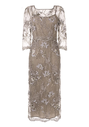 Antonio Marras embroidered cocktail dress - Brown
