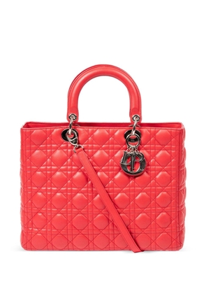 Christian Dior 2011 pre-owned large Cannage Lady Dior two-way bag - Red
