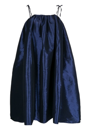 Kika Vargas trapeze silk midi dress - Blue