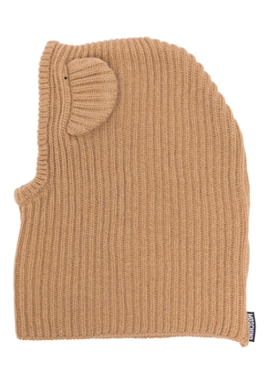 Moschino animal-ears knitted beanie - Brown