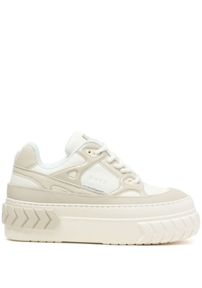 Both Tyres panelled platform sneakers - White
