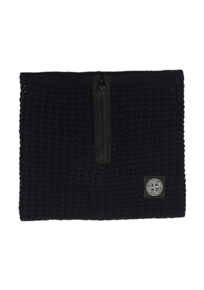 Stone Island Compass-patch knitted neck gaiter - Blue