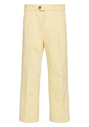 Prada cropped straight-leg trousers - Yellow