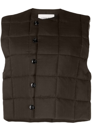 Lemaire quilted virgin wool gilet - Green