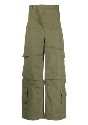 ENTIRE STUDIOS multi-pocket cotton wide-leg trousers - Green