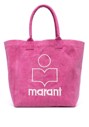 ISABEL MARANT Yenky embroidered-logo tote bag - Pink