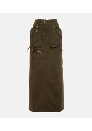 Blumarine Denim cargo maxi skirt