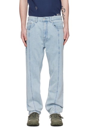 Izzue Blue Pinched Seam Jeans