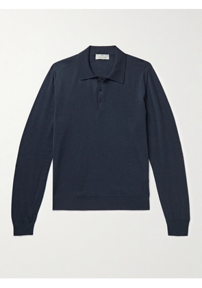 Canali - Slim-Fit Merino Wool Polo Shirt - Men - Blue - IT 46