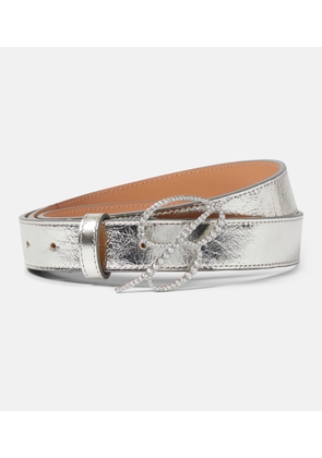 Blumarine Embellished metallic leather belt