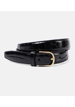 Toteme Slim croc-effect leather belt