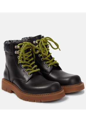Bottega Veneta Haddock leather combat boots
