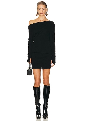 Enza Costa Slouch Sweater Dress in Black - Black. Size L (also in ).