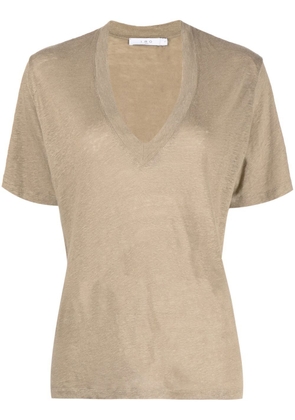 IRO V-neck short-sleeved T-shirt - Brown