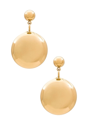 joolz by Martha Calvo X Revolve Mini Drop Earring in Metallic Gold.
