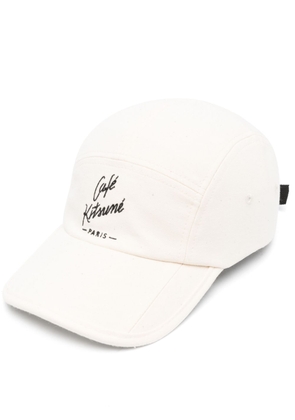CAFÉ KITSUNÉ embroidered-slogan baseball cap - Neutrals