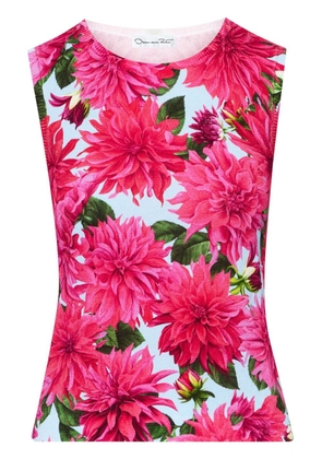 Oscar de la Renta Dahlia floral-print tank top - Pink